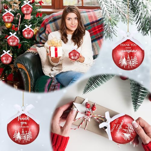 36 Pcs Christmas Ornaments Coworker Gift Glitter Balls Holiday Decorations