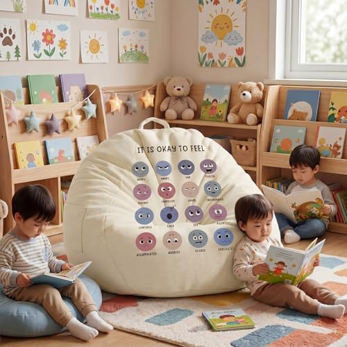 Bean Bag Chair Cover for Reading Corner - Classroom Storage & Sensory Seating