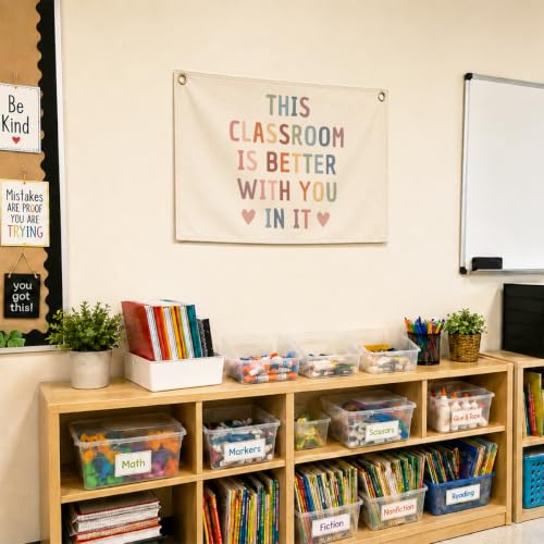 Boho Rainbow Classroom Wall Banner - Motivational Teacher Decor Flag