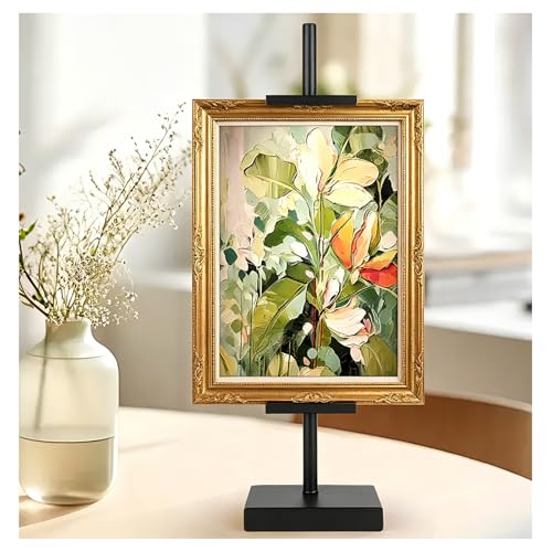 16-Inch Adjustable Tabletop Easel Stand, Metal Display for Art and Photos