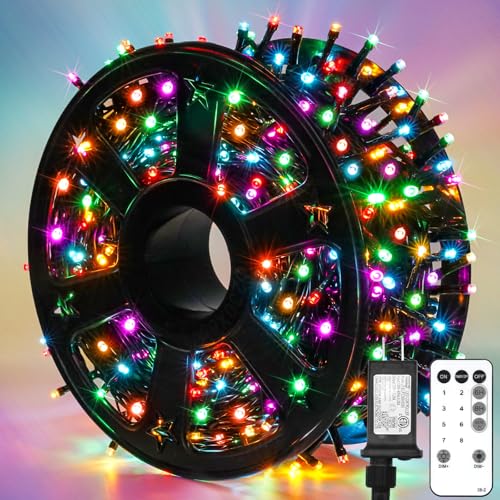 Suddus 500 LED Multicolor Christmas String Lights with Remote - 8 Modes, Indoor & Outdoor