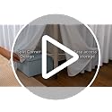 White Twin XL Dorm Bed Skirt - 32 Inch Drop with Split Corners