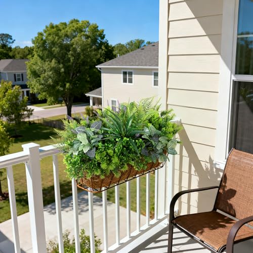 UV-Resistant Outdoor Faux Plants - 12 Pack Realistic Artificial Greenery