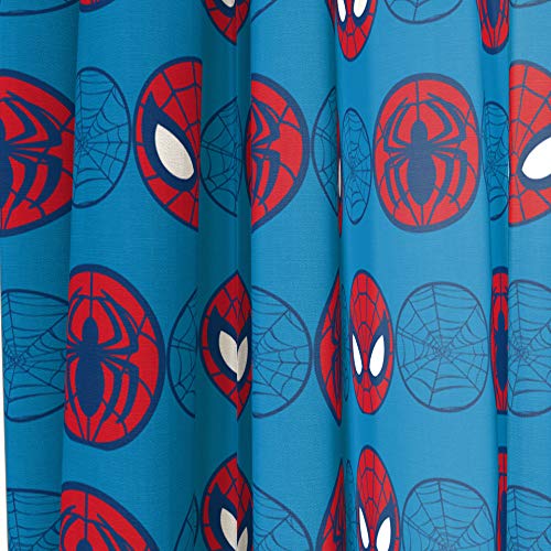 Kids Superhero Adventure Window Drapes, 84-Inch Curtain Set with Tiebacks