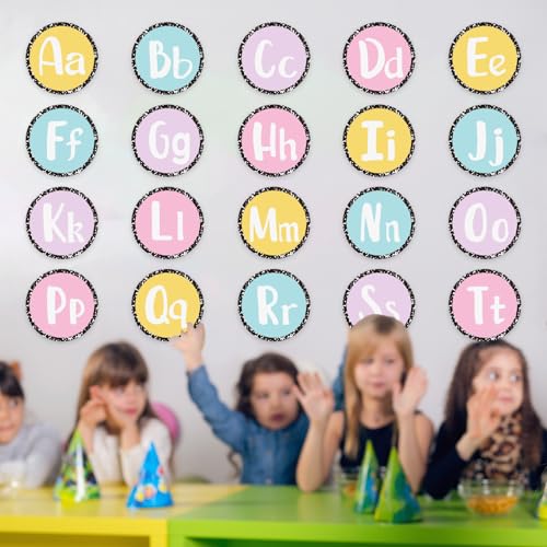 124-Piece Classroom Word Wall Bulletin Board Set with Alphabet Cutouts
