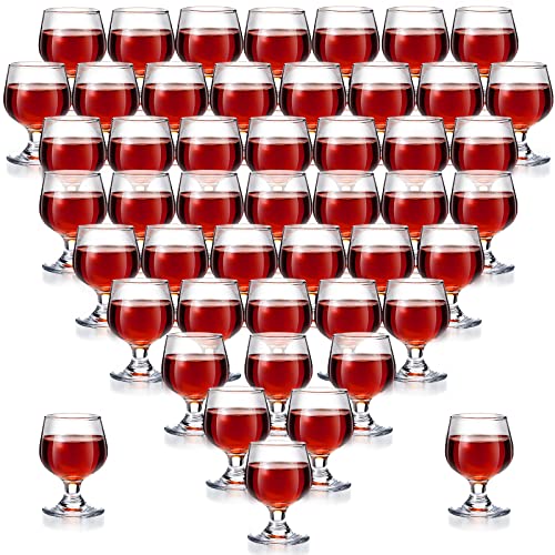 Meanplan 48 Pack Mini Snifter Glasses 1.7 oz Cognac & Brandy Tasting Cups