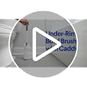 Clorox Corner Toilet Bowl Brush and Holder Set with Under-Rim Scrubber