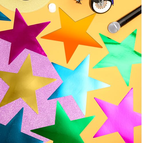 36-Piece 11-Inch Glitter Star Cutouts for Bulletin Boards and Party Decor