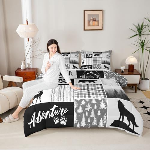 Manfei Adventure 03 Full Comforter Set - Pine Tree Kids & Adults Bedding, 79x90 duvet + 2 pillowcases