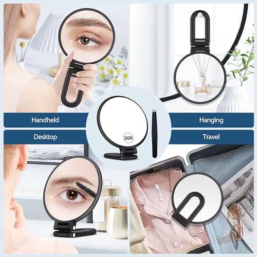 B Beauty Planet 30X Magnifying Mirror, Hand Mirror with Handle,