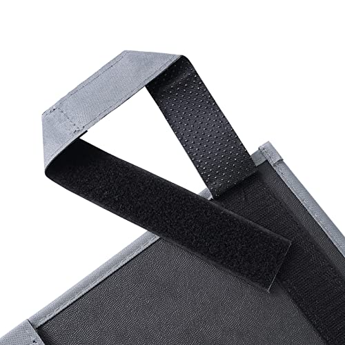 Hanging Bedside Caddy Storage Organizer with 4 Pockets - Grey