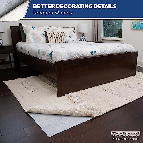 Non-Slip Area Rug Pad, 1/4" Thick Reversible Gripper for Hard Floors