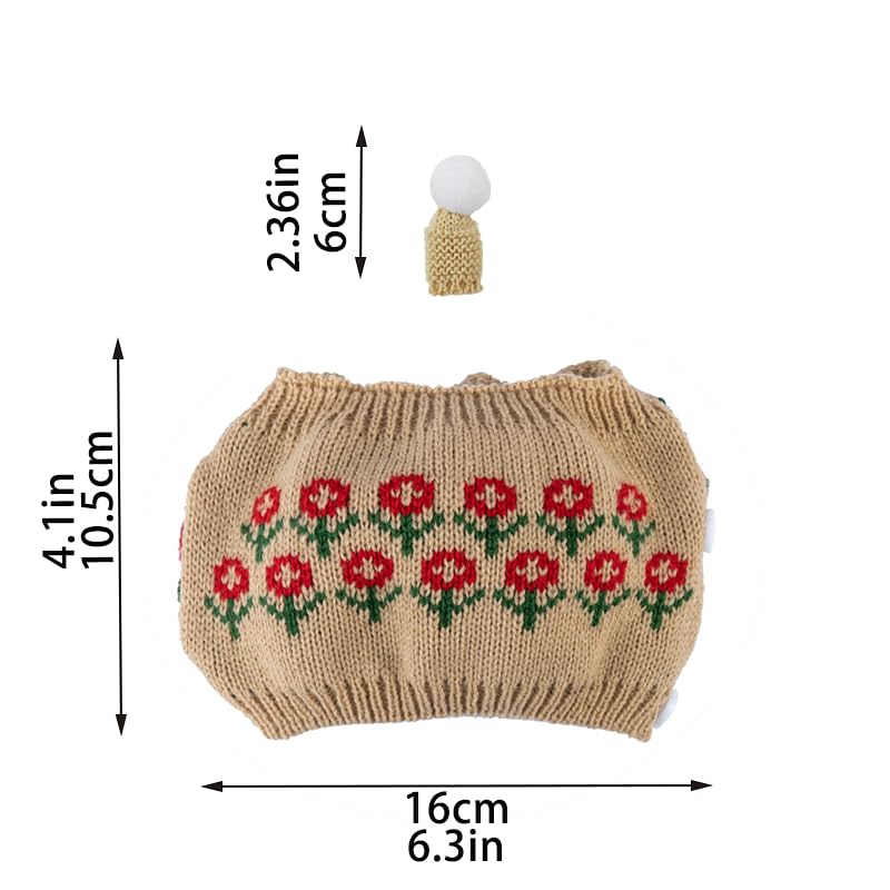 Knitted Acrylic Teapot Cosy for 400-600ml Tea Pots, Two-Piece Dust Cover