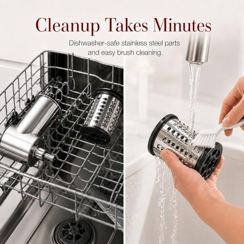 Stainless Steel Slicer and Shredder Attachment for Stand Mixers