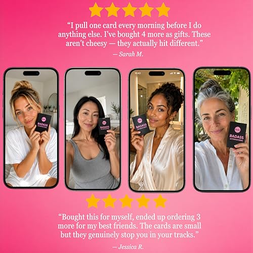 Bold Badass Affirmation Cards for Women, 200 Daily Motivations - 200 Affirmations