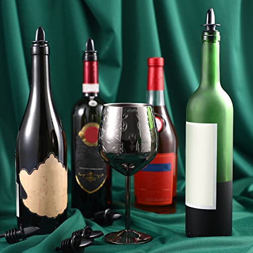 Potchen 100 Pack Liquor Bottle Pourers - Bar & Home Use, Black