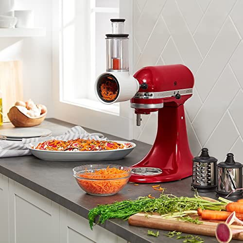 Fresh Prep Food Slicer and Shredder Attachment with 3 Blades & Case