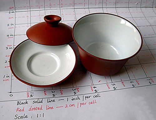 Yixing Red & White Gaiwan Kungfu Tea Bowl 130ml Ceramic Tea Set – Traditional Chinese Tea Cup