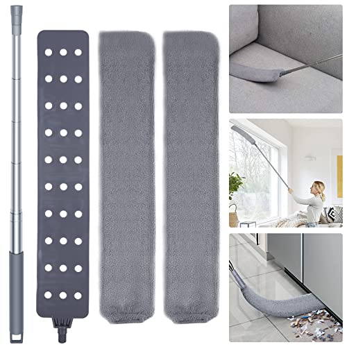 Retractable Gap Dust Cleaner with 61" Extension Pole & 2 Microfiber Cloths