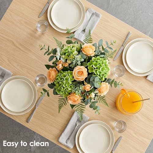 43-Inch 3-Piece Dining Table Set with 2 Benches for Small Spaces