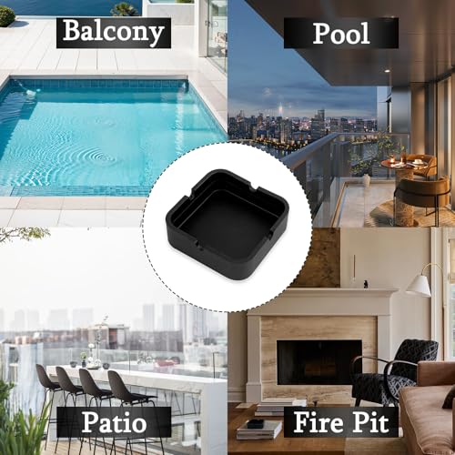 Heat-Resistant Silicone Ashtray, Windproof Outdoor and Indoor Ash Holder