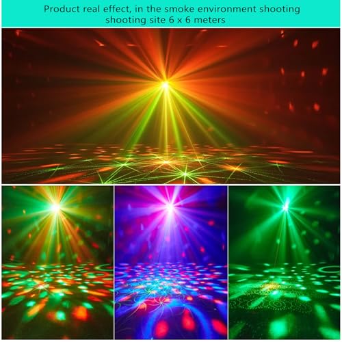 MEGABOON Disco Ball Light - Sound Activated DJ Party Lighting for Indoor & Outdoor Events