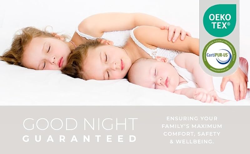 Organic Cotton Toddler Mattress Topper - 2-Inch Memory Foam, Waterproof & Washable Cover