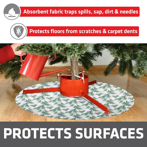Christmas Tree Stand Mat 28 Inch - Absorbent Waterproof Floor Protector