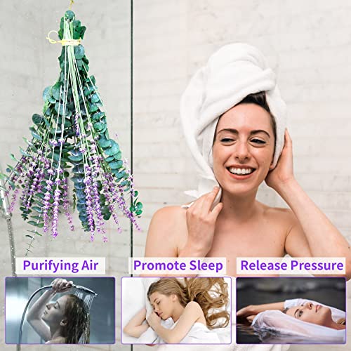 Dried Eucalyptus Stems and Lavender Flowers for Shower and Home Decor