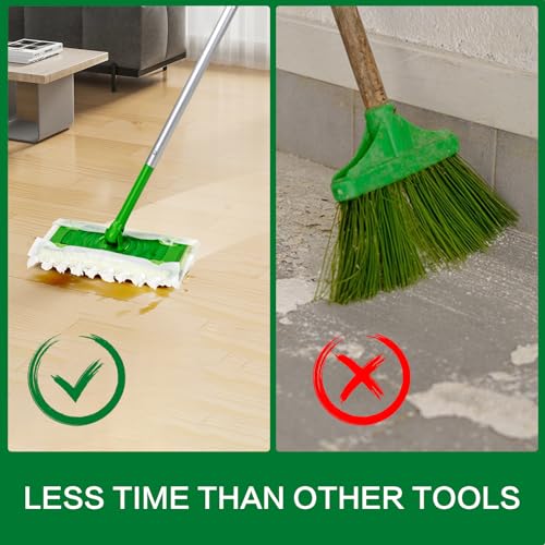 Heavy Duty Dry Sweeping Cloths - Microfiber Mop Pad Refills (100-Pack)