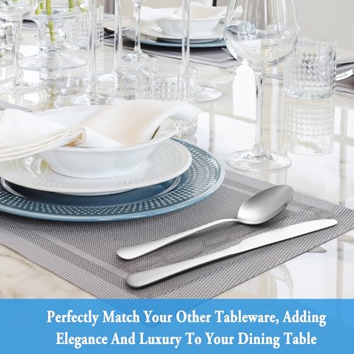 Stainless Steel Teaspoon Set, 16-Piece 6.7" Mirror Finish Spoons