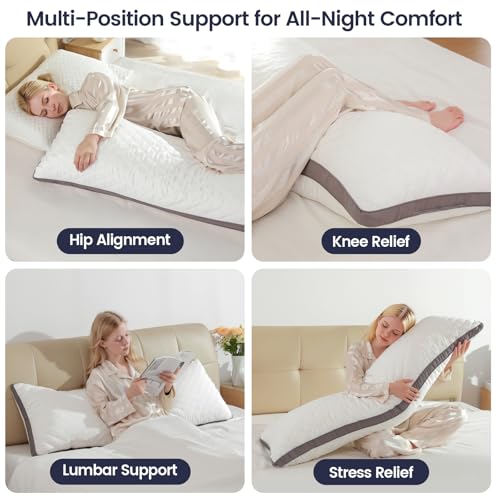 Extra-Firm Shredded Memory Foam Body Pillow, 20 x 54 Inches