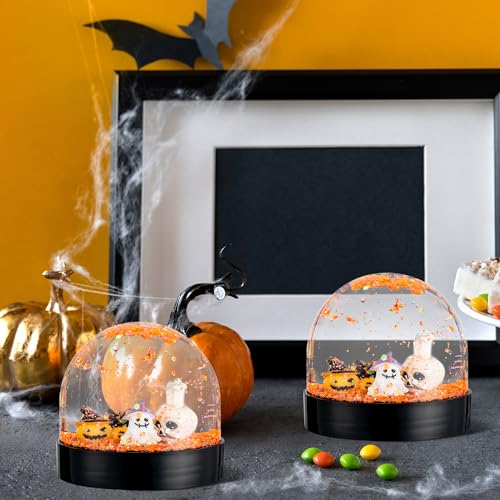 DIY Halloween Snow Globe Craft Kit (8 Pack) - Make Your Own Spooky Decor