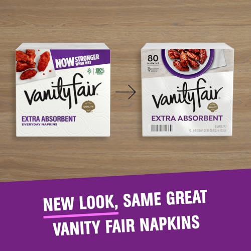 Extra Absorbent Paper Napkins - Vanity Fair 80 Count - Soft & Durable