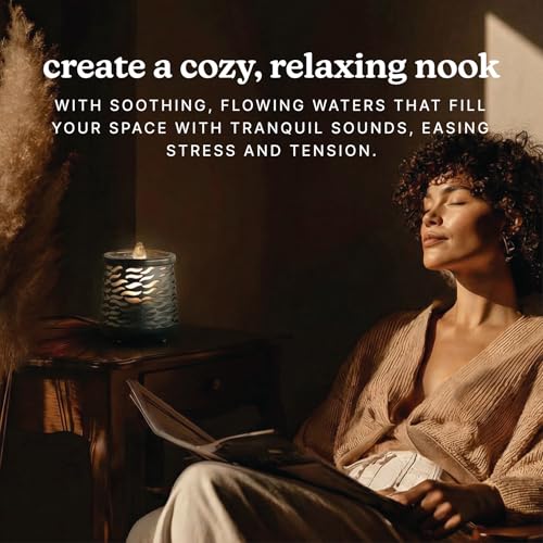 Tabletop Indoor Water Fountain with Light & Zen Relaxation Sound