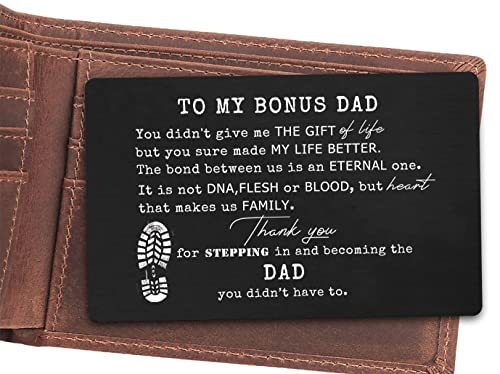 FYSIA You Didn't Give Me the Gift of Life Wallet Card for Stepdad - Father’s Day Gift (Variation 9-You Didn't Give Me the Gift of)