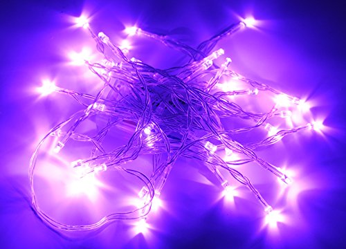 Karlling Purple Battery Operated 40 LED Fairy Light String 10 Pack for Weddings & Christmas