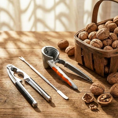 Heavy Duty Nutcracker Set with Picks - Walnut Crab Seafood Tools