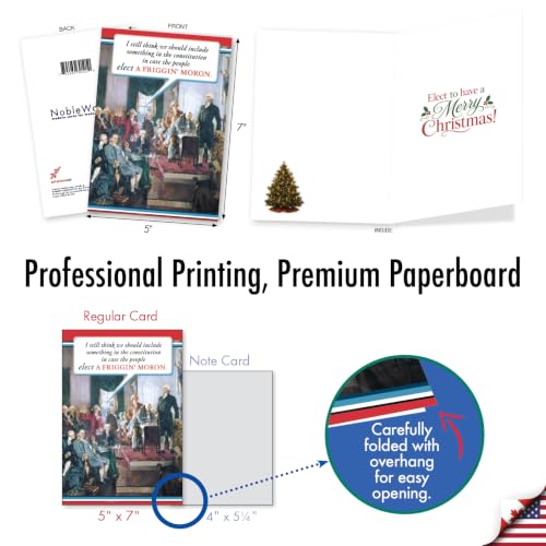 NobleWorks Funny Christmas Greeting Card Patriotic Constitution