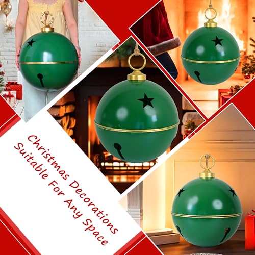 Z&Z Ornamentorum 16 Inch Rustic Christmas Bell - Large Green Holiday Decor