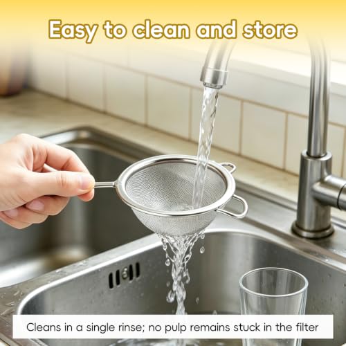 Universal Fine Mesh Juice Strainer - 3-Piece Stainless Steel Filter Set