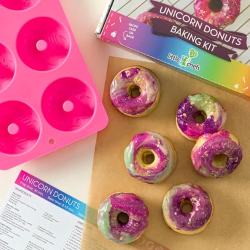 Gluten-Free Unicorn Donut Baking Kit for Kids with Silicone Pan