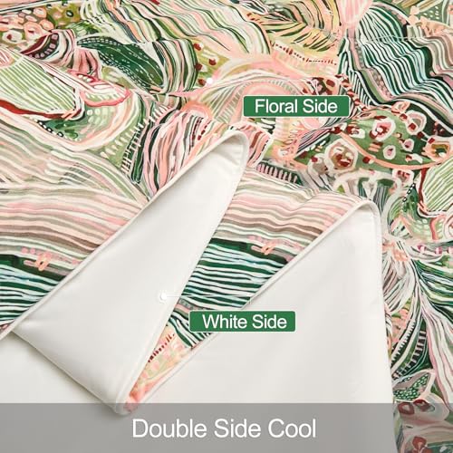 Cooling Floral Print Blanket for Hot Sleepers - Twin Size