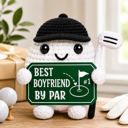 Best Boyfriend by Par Golf Gift Crochet Ball Doll | Christmas Stocking Stuffers
