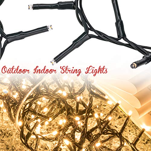 AWQ 500LED 49ft Christmas String Lights Warm White with Remote
