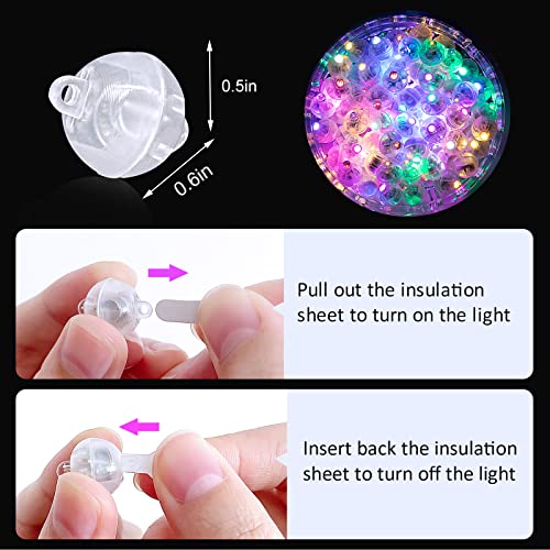 Multicolor 50pcs Balloon Lights - Battery Powered LED Flashing Party Decor