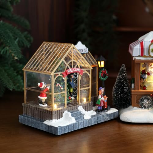 Lighted Christmas Village House - Battery Operated LED Tabletop Decor