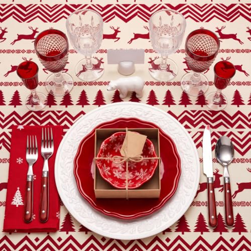 SiliFine 12 Pcs Christmas Snowflake Ceramic Favors for Guests Bulk Gifts
