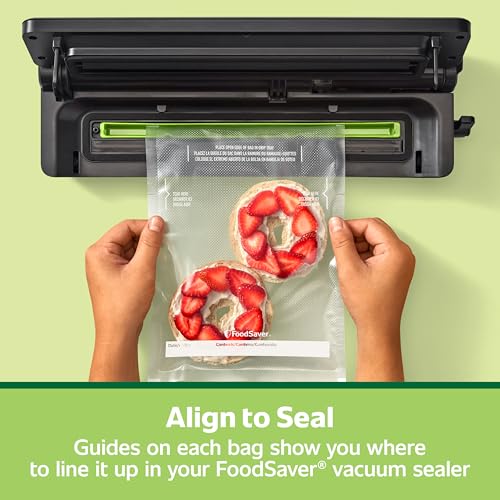 Quart Pre-Cut Vacuum Seal Food Storage Bags, Easy-Tear (43 Pack)