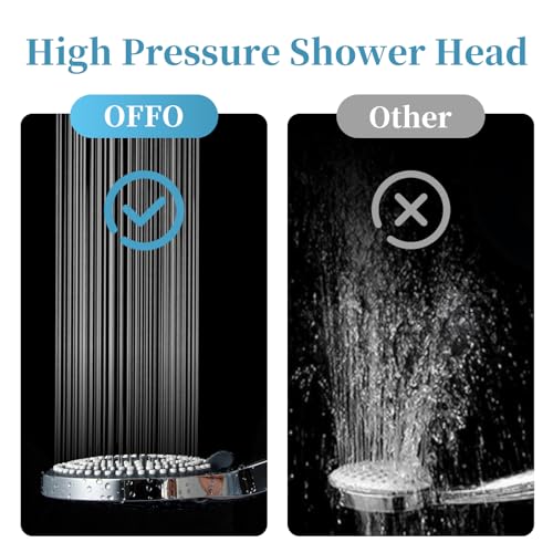 5-Inch High Pressure Handheld Shower Head, 6-Mode Adjustable Sprayer